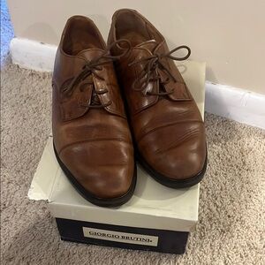 Giorgio Brutini Men's Tan Leather Oxfords